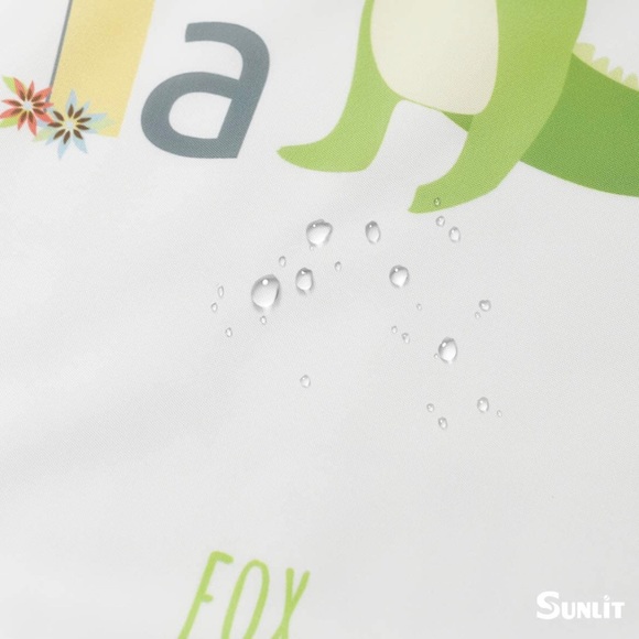 Alphabet Waterproof Polyester Shower Curtain for Kids ABC - Picture 3 of 3